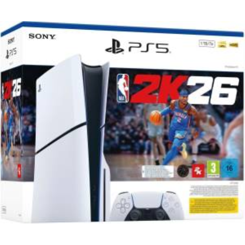 PS5 CONSOLE 1TB ED. WHITE SLIM + NBA 2K26 ITA